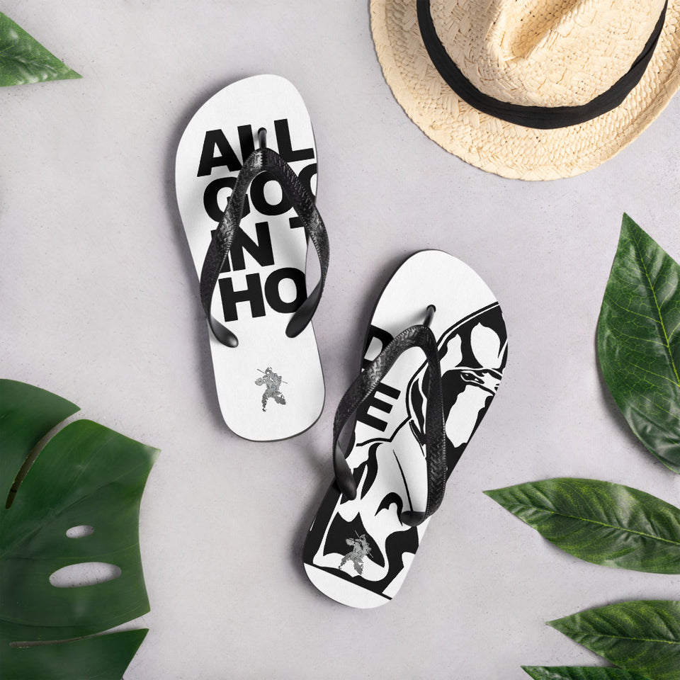 ALL GOOD IN THE HOOD FLIP FLOPS