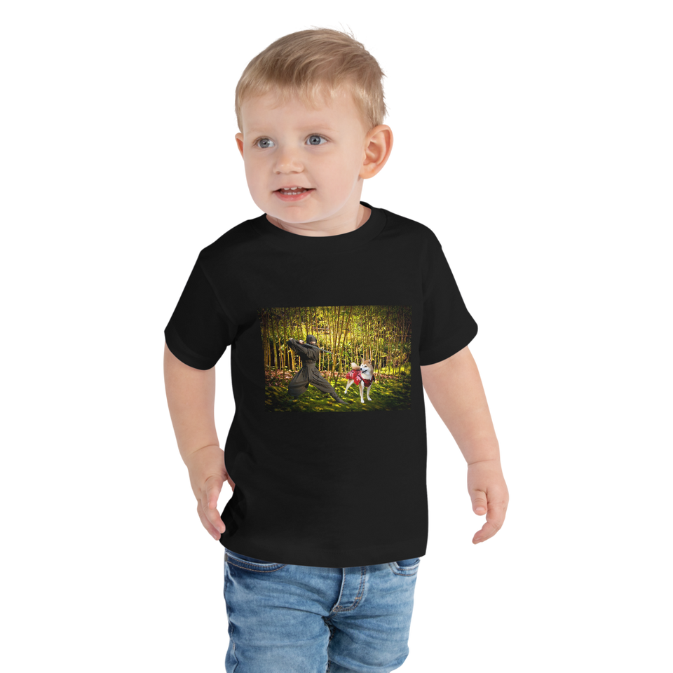 A NINJA AND HIS DOG TODDLER TEE