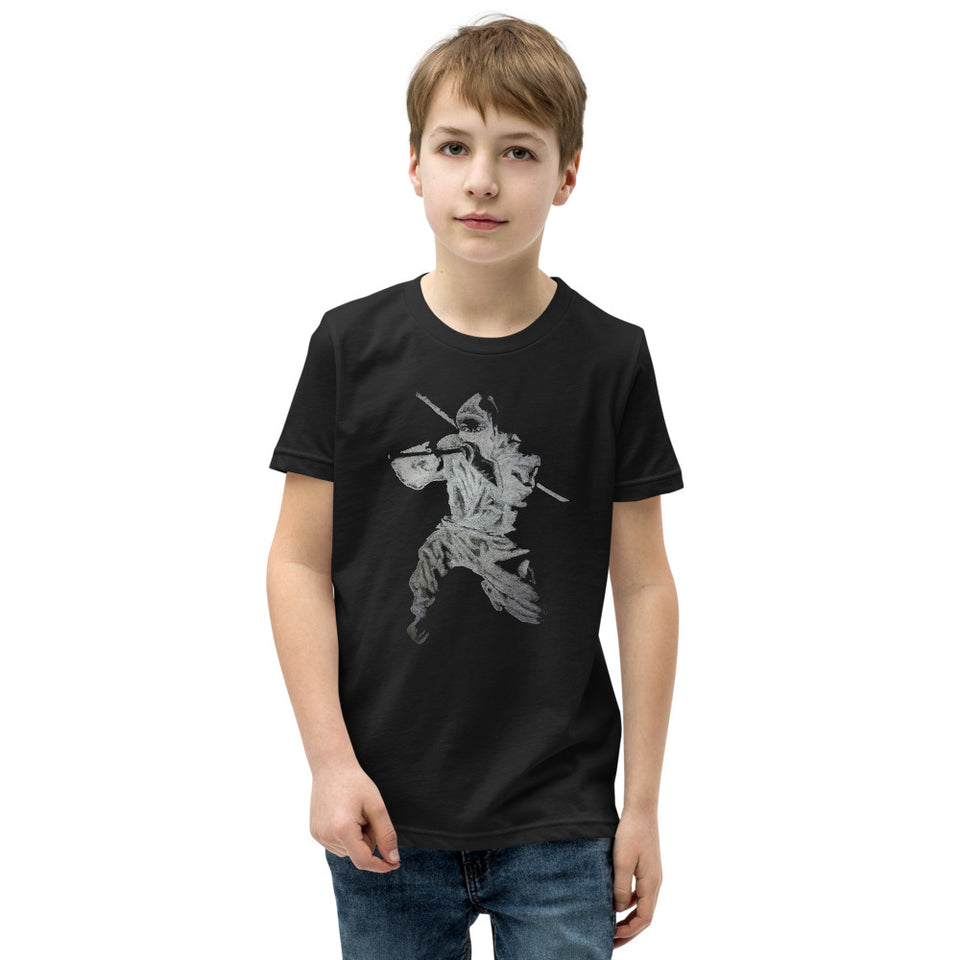 CROUCHING NINJA, HIDDEN DRAGON YOUTH T-SHIRT