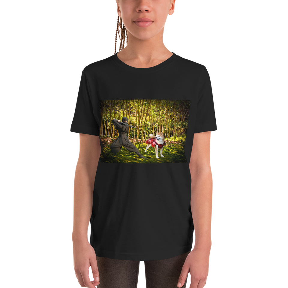 A NINJA AND HIS DOG YOUTH T-SHIRT